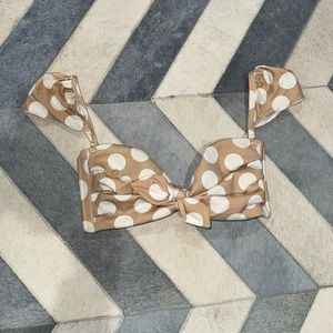 Montce swim polka dot bandeau bikini top size small